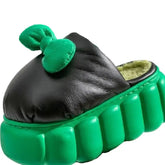 Platform Sweet Bowknot PU Leather Slippers